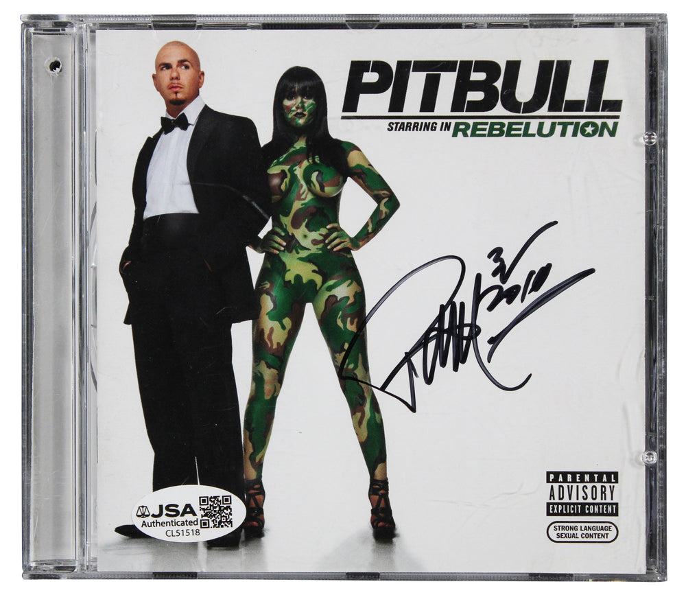 Pitbull Signed Pitbull Starring in Rebelution CD Booklet w/ Disc JSA #CL51518