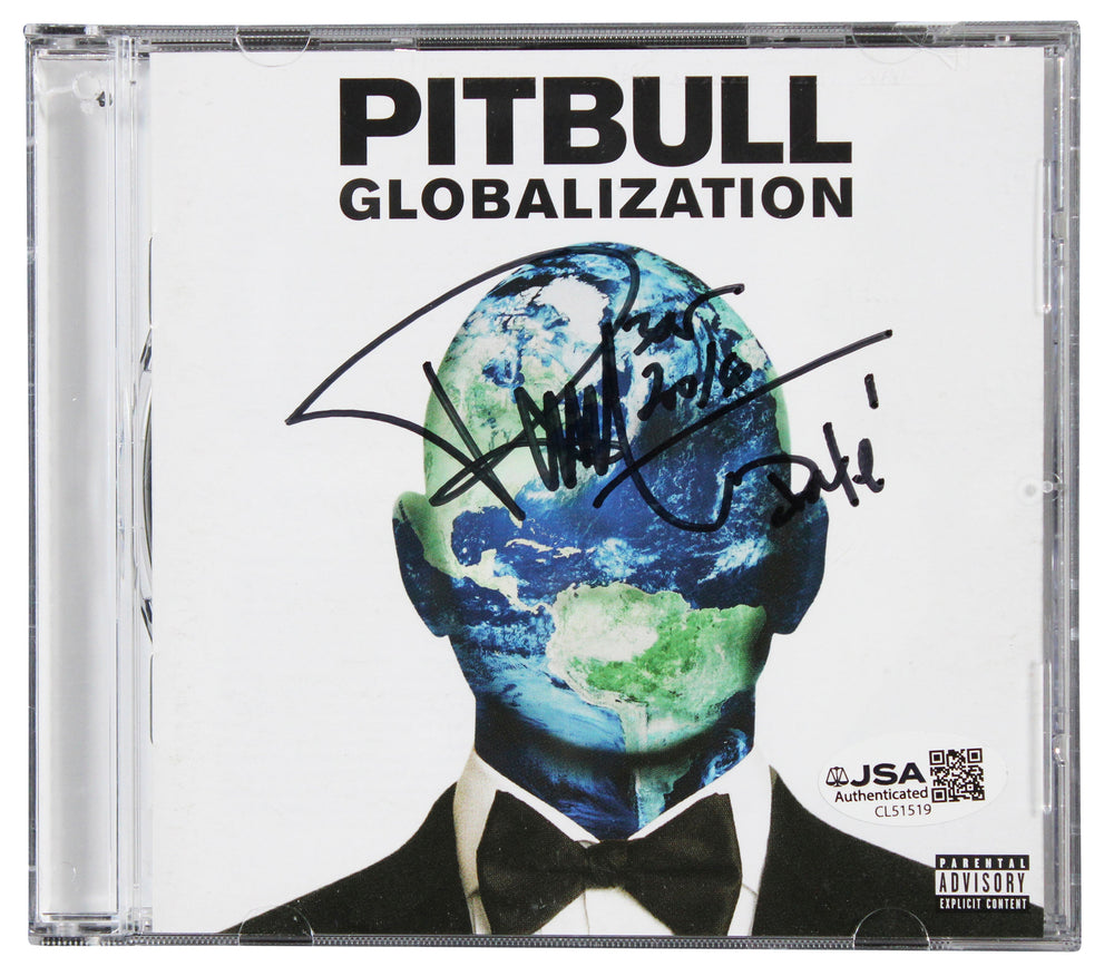 Pitbull Authentic Signed Globalization CD Booklet w/ Disc JSA #CL51519