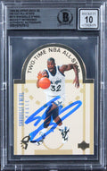 Shaquille O'Neal Signed 1993 Upper Deck SE Die Cut AS #E13 Card Auto 10 BAS Slab