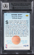 Shaquille O'Neal Signed 1992 Upper Deck MVP Holos #35 RC Card Auto 10! BAS Slab