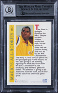 Shaq & Magic Signed 1992 Hoops Magic's All-Rookies #1 RC Card Auto 10! BAS Slab