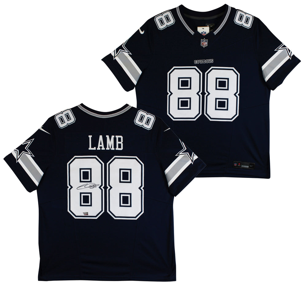 Cowboys CeeDee Lamb Signed Navy Nike Limited Jersey Fanatics #DQ16445257