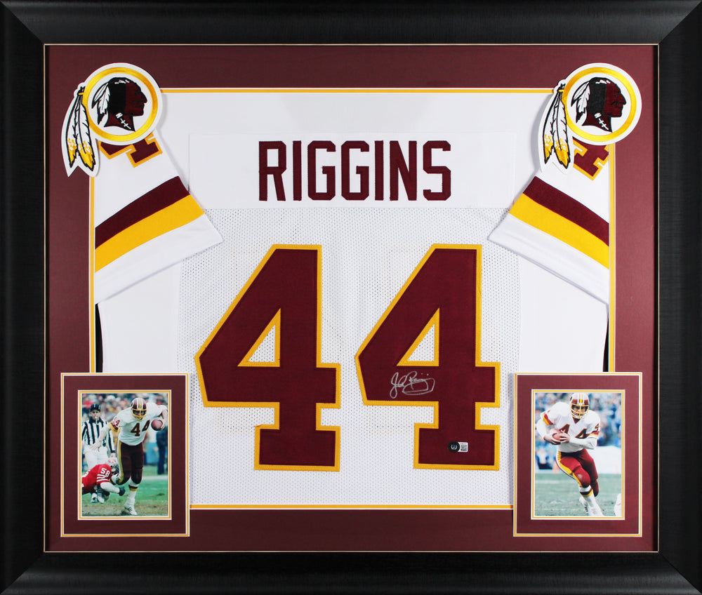 John Riggins Authentic Signed White Pro Style Framed Jersey  BAS Witnessed