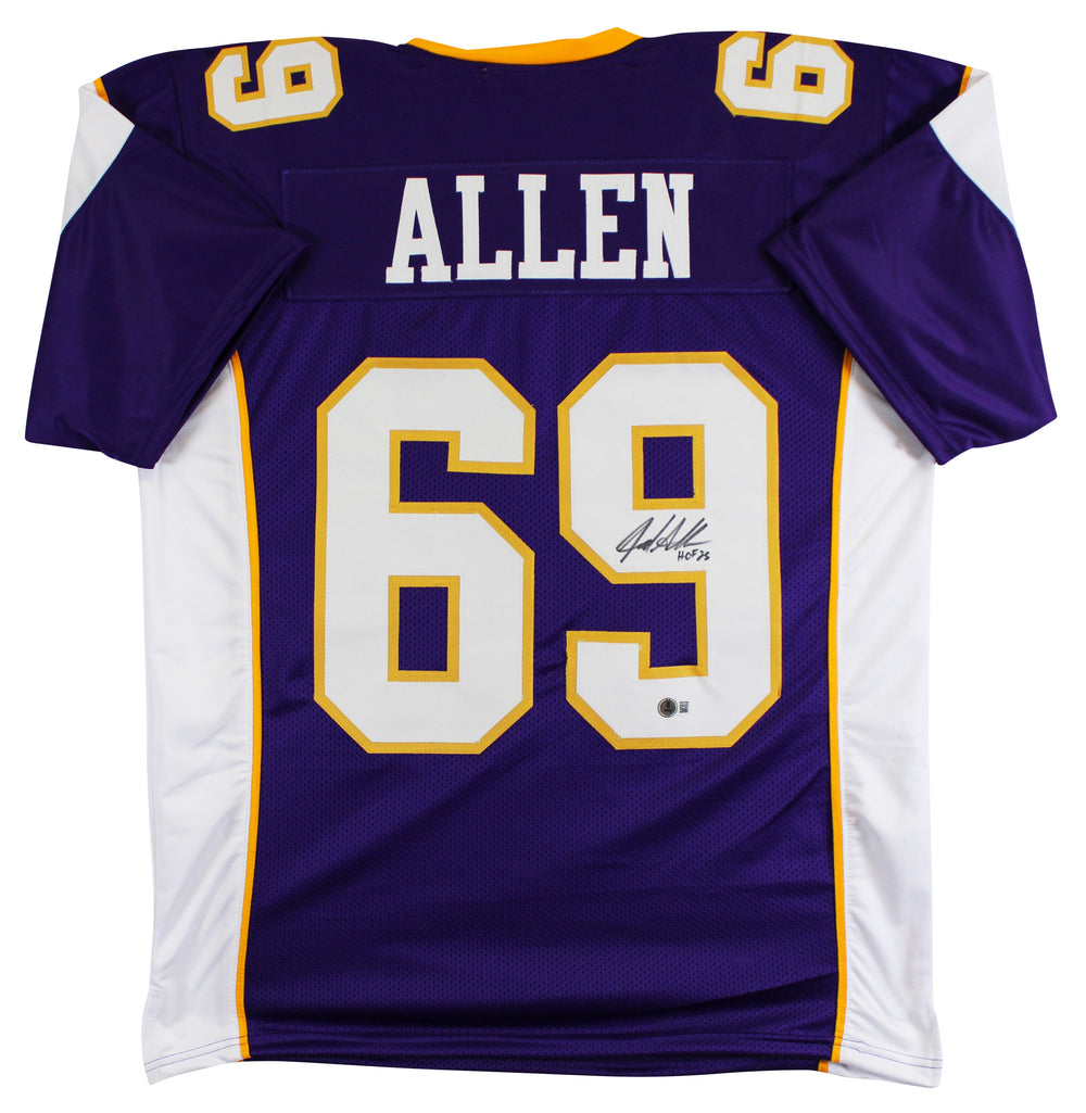 Jared Allen "HOF 25" Authentic Signed Purple Pro Style Jersey BAS Witnessed
