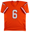 Baker Mayfield Authentic Signed Orange Throwback Pro Style Jersey BAS Witnessed