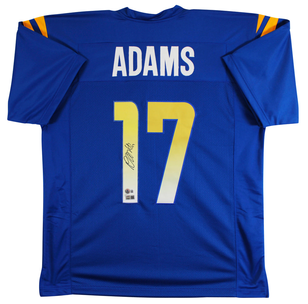 Davante Adams Authentic Signed Blue Pro Style Jersey Autographed BAS 2