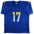Davante Adams Authentic Signed Blue Pro Style Jersey Autographed BAS 2