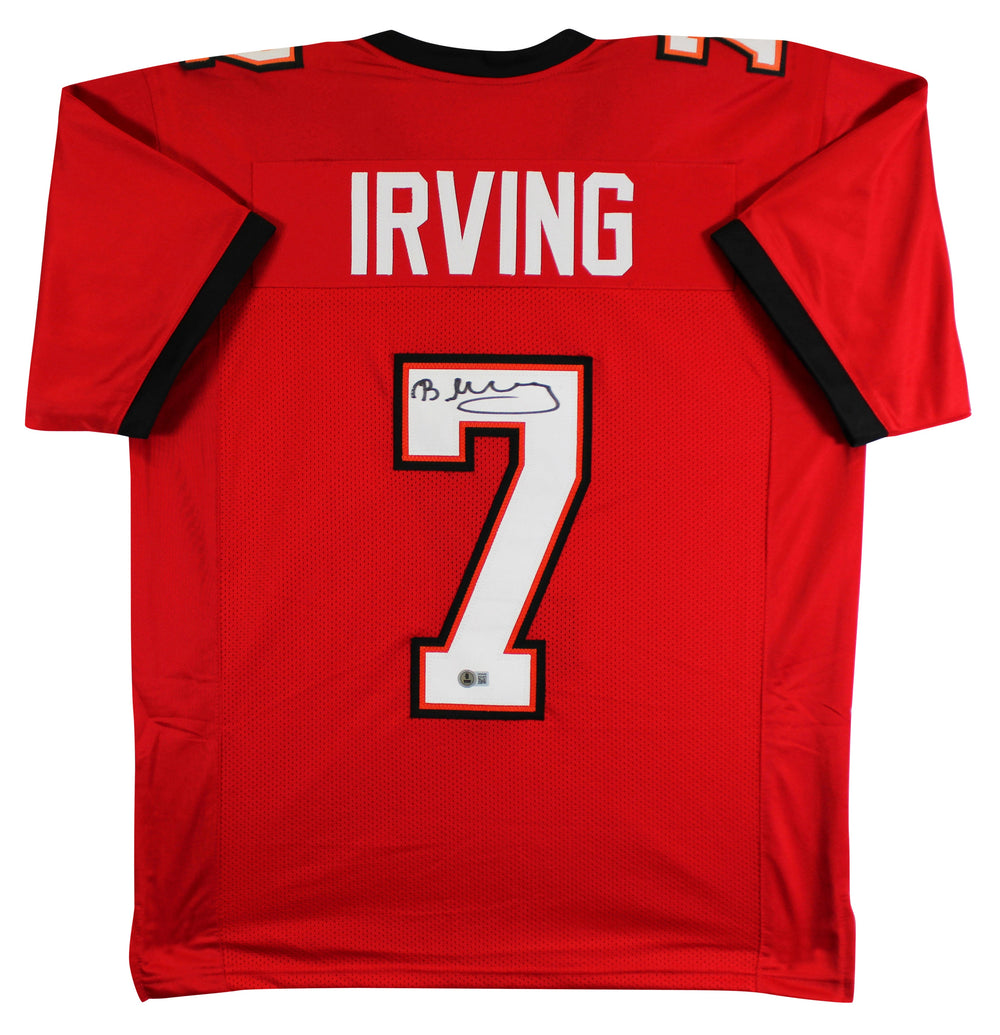 Bucky Irving Authentic Signed Red Pro Style Jersey Autographed BAS Witnessed 2