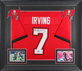 Bucky Irving Authentic Signed Red Pro Style Framed Jersey BAS Witnessed 2