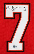 Bucky Irving Authentic Signed Red Pro Style Jersey Autographed BAS Witnessed 2