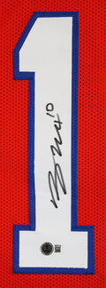 Bo Nix Authentic Signed Orange Throwback Pro Style Jersey BAS Witnessed