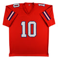 Bo Nix Authentic Signed Orange Throwback Pro Style Jersey BAS Witnessed