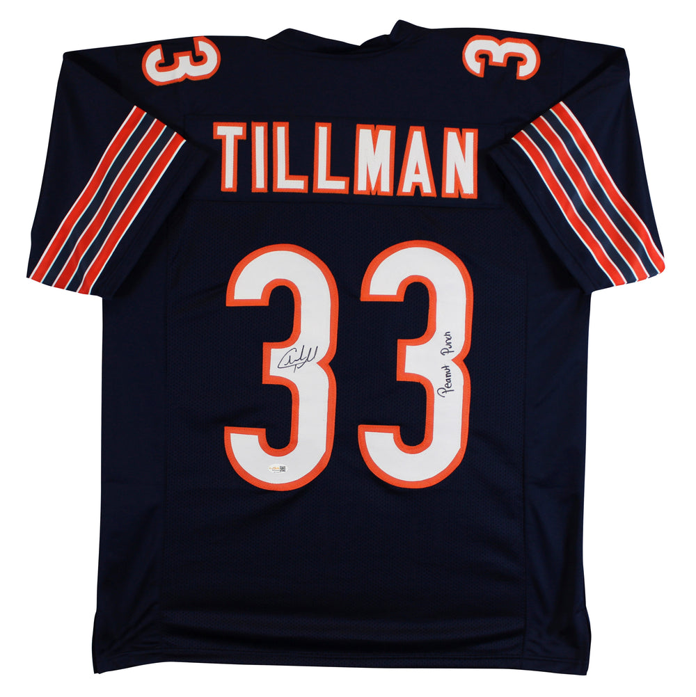 Charles Tillman "Peanut Punch" Signed Navy Pro Style Jersey JSA Witness