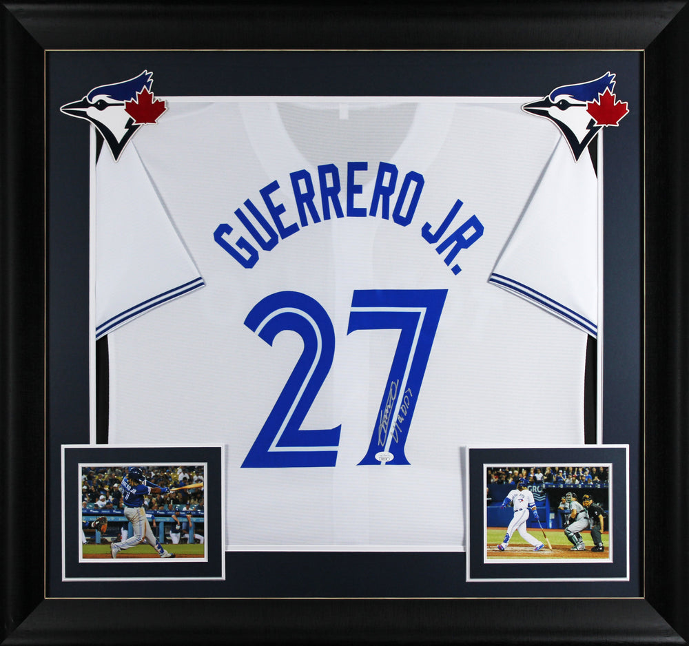 Vladimir Guerrero Jr. "Vladdy" Signed White Pro Style Framed Jersey JSA