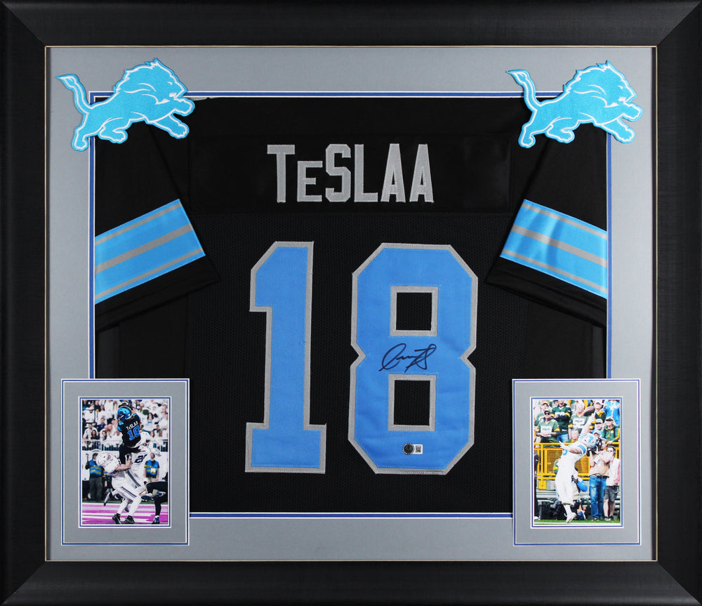 Isaac TeSlaa Authentic Signed Black Pro Style Framed Jersey BAS Witnessed
