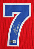 Gheorghe Muresan Authentic Signed Red Pro Style Framed Jersey BAS Witnessed