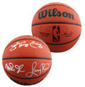 Magic Johnson, Larry Bird & Julius "Dr. J." Erving Signed Wilson Basketball BAS