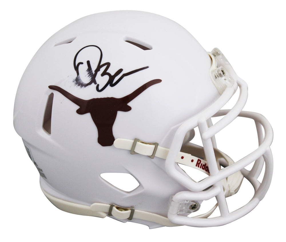 Texas Quinn Ewers Authentic Signed Speed Mini Helmet BAS Witnessed #2W076496