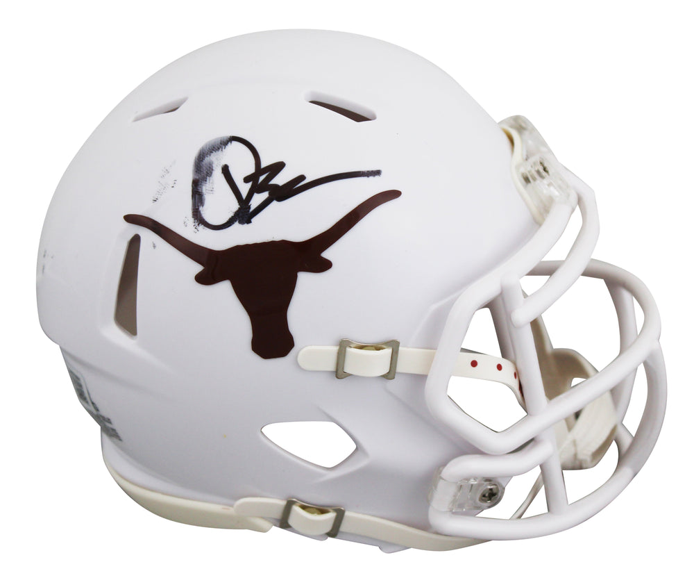 Texas Quinn Ewers Authentic Signed Speed Mini Helmet BAS Witnessed #2W076501