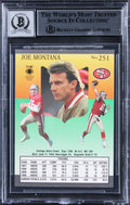 49ers Joe Montana Signed 1991 Ultra #251 Card Auto Grade Gem Mint 10 BAS Slabbed