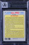 49ers Joe Montana Signed 1990 Fleer All-Pros #1 Card Auto Grade 10! BAS Slabbed