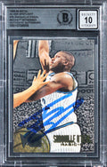 Shaquille O'Neal Signed 1995 Metal Silver Spotlight #78 Card Auto 10! BAS Slab