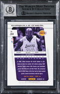 Lakers Shaquille O'Neal Signed 2013 Panini Prizm #204 Card Auto 10! BAS Slabbed