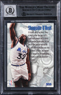 Magic Shaquille O'Neal Signed 1995 Metal #215 Card Auto Grade 10! BAS Slabbed
