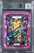 Shaquille O'Neal Signed 2023 Panini Prizm Pink Ice #181 Card Auto 10! BAS Slab