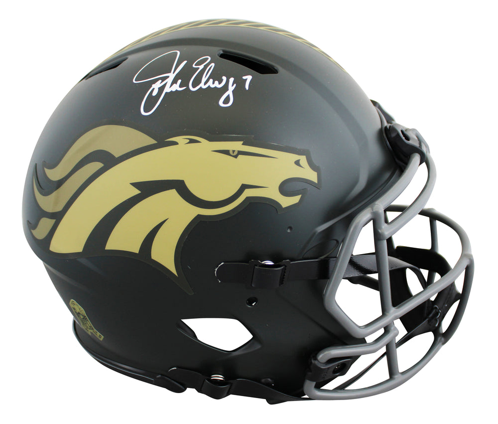 Broncos John Elway Signed STS IV Full Size Speed Proline Helmet BAS Witnessed