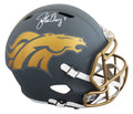 Broncos John Elway Signed Slate Full Size Speed Rep Helmet BAS Witnessed
