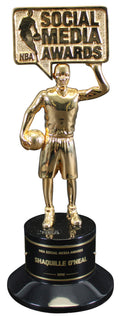 Shaquille O'Neal 12 Inch 2012 NBA Social Media Award Trophy Un-signed
