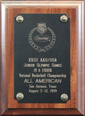 Shaquille O'Neal Signed 1989 AAU Junior Olympic Games All American Plaque