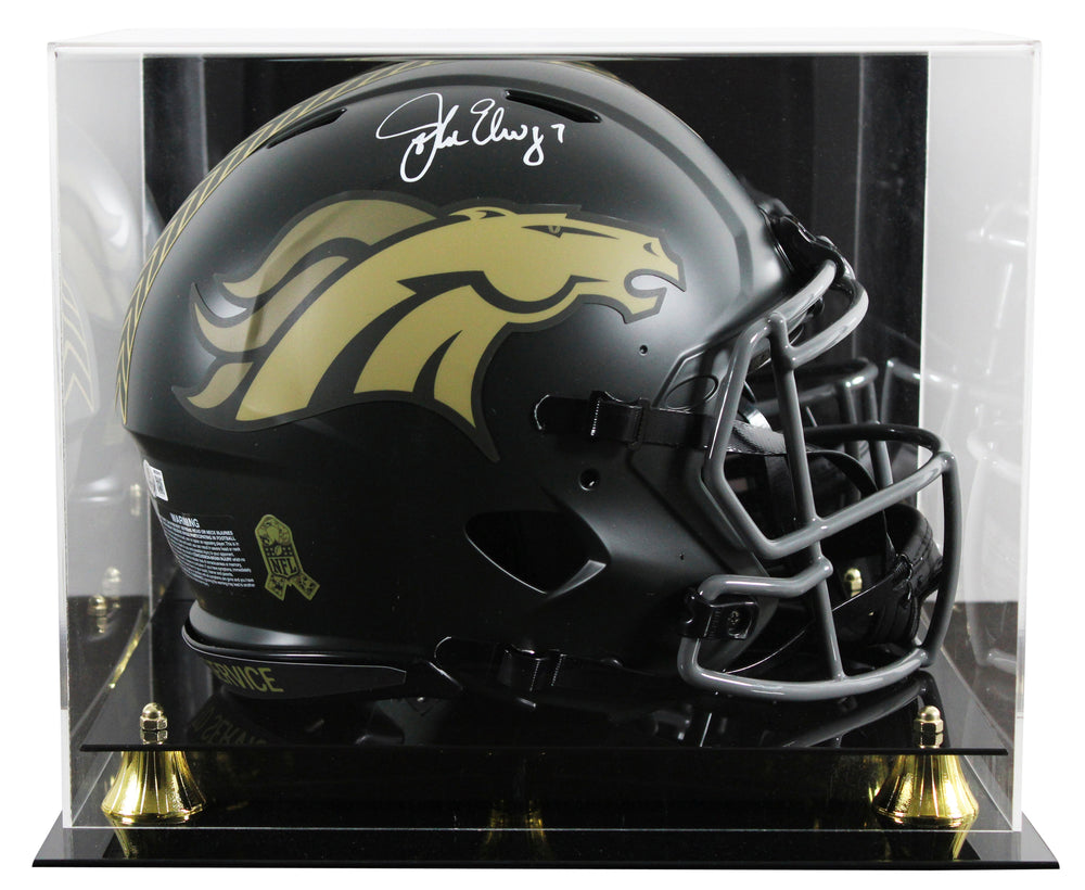 Broncos John Elway Signed STS IV Full Size Speed Proline Helmet W/ Case BAS Wit