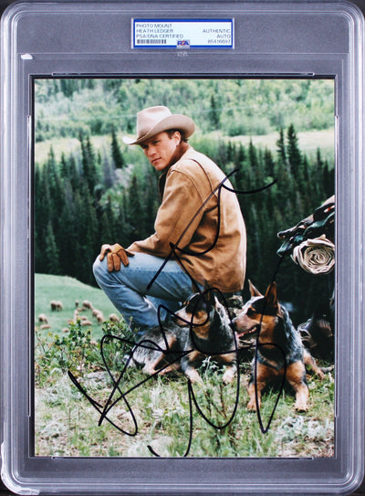 Heath Ledger Brokeback Mountain Authentic Signed 8x10 Photo PSA/DNA Slabbed