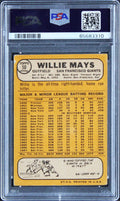 Giants Willie Mays Signed 1968 Topps #50 Card Graded 2, Auto 9! PSA/DNA Slabbed