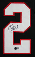 Jamal Anderson Authentic Signed Black Pro Style Framed Jersey BAS Witnessed