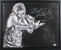 Bret Michaels Poison Authentic Signed & Framed 16x20 Canvas JSA #CL51526