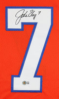 John Elway Authentic Signed Orange Throwback Pro Style Jersey BAS Witnessed 2