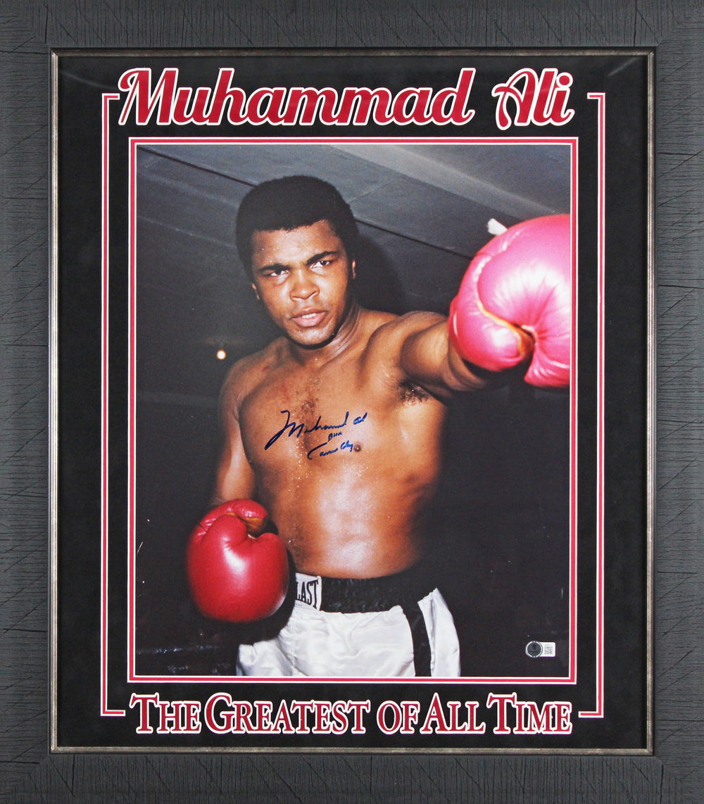 Muhammad Ali Aka Cassius Clay Authentic Signed 16x20 Framed Photo BAS #AE64271