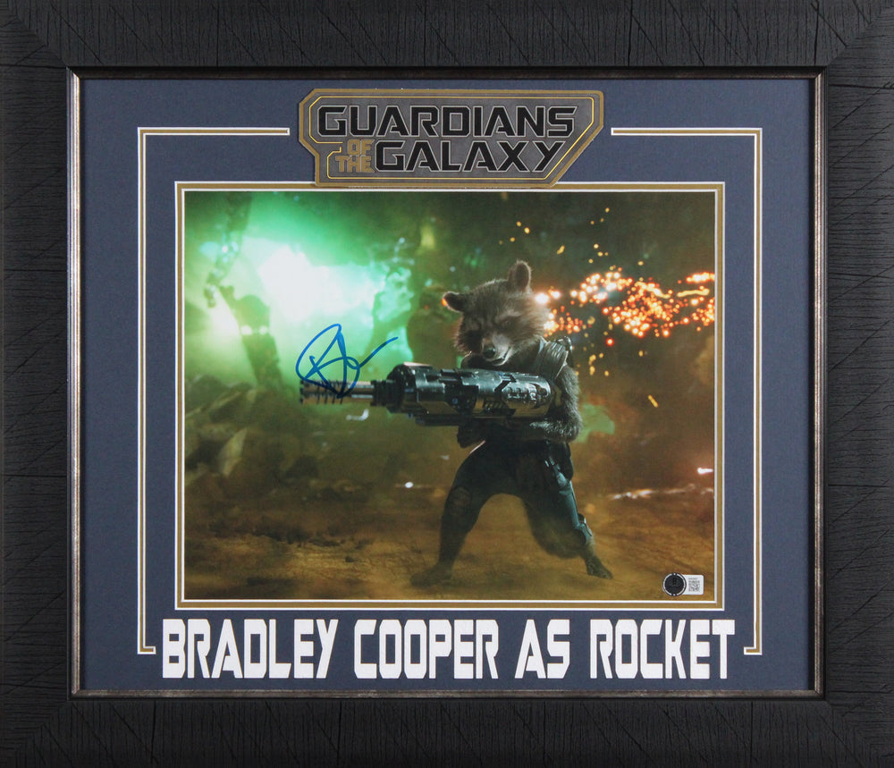 Bradley Cooper Guardians of the Galaxy Signed 11x14 Framed Photo BAS #BM58887