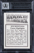 49ers Joe Montana Signed Rookie Flashbacks Card Auto Grade Mint 10! BAS Slabbed