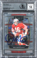 49ers Joe Montana Signed 2021 Select #36 Card Auto Grade Mint 10! BAS Slabbed