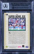 49ers Joe Montana Signed 1995 UD Joe Montana #MT7 Card Auto Grade 10! BAS Slab