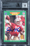 49ers Joe Montana Signed 1989 Pro Set #381 Card Auto Grade Mint 10! BAS Slabbed