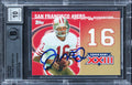 49ers Joe Montana Signed 2008 Topps Dynasties #DYNJM3 Card Auto 10! BAS Slabbed