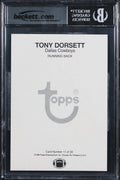 Cowboys Tony Dorsett Signed 1980 Topps Super #11 5x7 Card Auto 10! BAS Slabbed