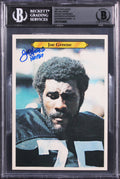 Steelers Joe Greene HOF 87 Signed 1980 Topps Super #20 5x7 Card Auto 10 BAS Slab