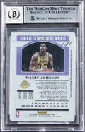 Magic Johnson HOF 2002 Signed 2019 Panini PP Cyan #40 1/1 Card Auto 10 BAS Slab