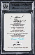 Magic Johnson HOF 2002 Signed 2022 NT Sig PP Cyan #15 1/1 Card Auto 10! BAS Slab